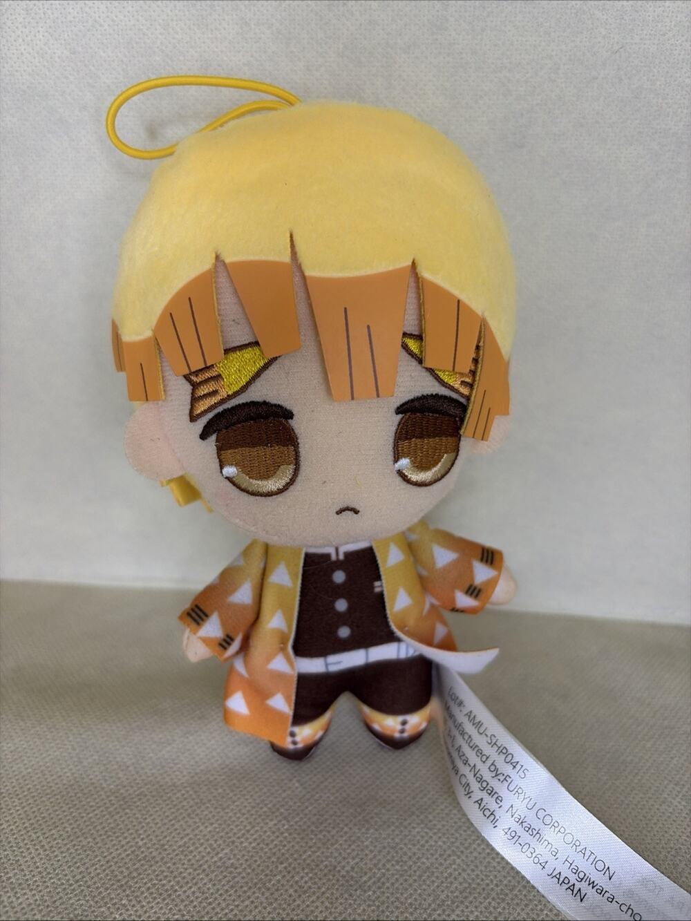 Demon Slayer: Kimetsu No Yaiba Zenitsu Agatsuma Plush Furyu Round 1 Hanging (H)